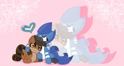 Size: 1280x688 | Tagged: safe, artist:mordecairigbylover, derpibooru import, ponified, gay, male, mordecai, mordecai and rigby, regular show, rigby