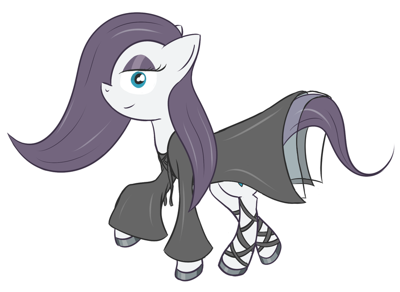 Size: 1856x1352 | Tagged: artist:mostlyponyart, clothes, dress, goth, gothic, gothity, rarity, safe