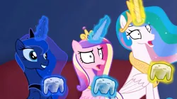 Size: 799x448 | Tagged: artist:2snacks, controller, gamecube controller, muna, patlestia, preview, princess cadance, princess celestia, princess luna, safe, super best princesses brawl, two best sisters play, wooldance