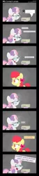 Size: 1467x6604 | Tagged: apple bloom, artist:dtcx97, ask, comic, derpibooru import, glasses, my brand, parody, post-crusade, safe, sweetie belle, tumblr