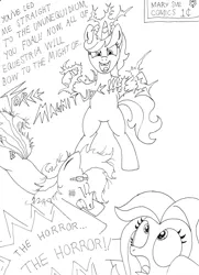 Size: 2372x3284 | Tagged: artist:the-ross, derpibooru import, mary sue, monochrome, oc, oc:force magnitude, oc:max extreme, oc:shutterfly, safe, unofficial characters only