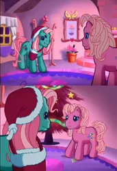 Size: 640x938 | Tagged: artist:capnpea, a very minty christmas, derpibooru import, edit, eyes, g3, minty, mutant, pinkie pie, safe