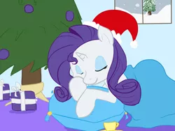 Size: 2357x1777 | Tagged: safe, artist:fribox, derpibooru import, rarity, pony, unicorn, christmas, solo