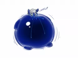 Size: 1600x1200 | Tagged: artist:marshmallowbeam, belly, blueberry, blueberry inflation, braeberry, braeburn, dead source, derpibooru import, inflation, safe