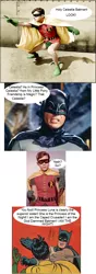 Size: 556x1579 | Tagged: 60s batman, adam west, batman, batman shuts down memes, burt ward, derpibooru import, my parents are dead, princess luna, robin, safe, vulgar