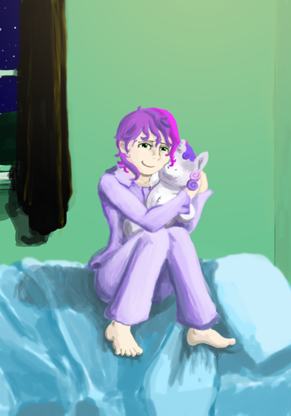 Size: 700x1000 | Tagged: artist:captainggkitten, derpibooru import, humanized, plushie, safe, self plushidox, self ponidox, sweetie belle