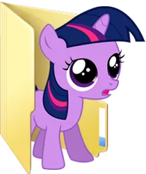 Size: 215x256 | Tagged: artist:blues27xx, computer icon, derpibooru import, filly, folder, safe, simple background, solo, transparent background, twilight sparkle, vector