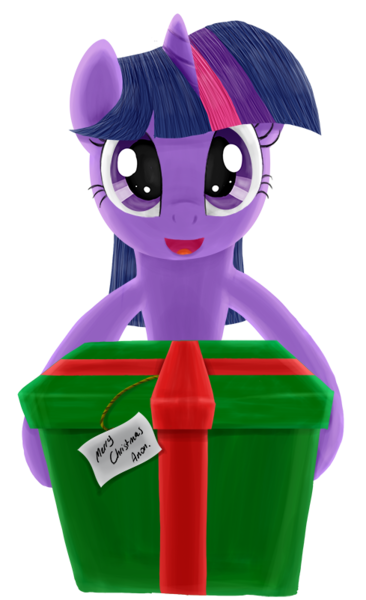 Size: 489x802 | Tagged: artist needed, safe, derpibooru import, twilight sparkle, oc, oc:anon, pony, unicorn, christmas, featured image, holding, holding a present, hoof hold, image, looking at you, png, present, simple background, solo, transparent background, unicorn twilight, vector