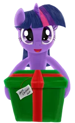 Size: 489x802 | Tagged: artist needed, safe, derpibooru import, twilight sparkle, oc, oc:anon, pony, unicorn, christmas, featured image, holding, holding a present, hoof hold, image, looking at you, png, present, simple background, solo, transparent background, unicorn twilight, vector