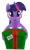 Size: 489x802 | Tagged: artist needed, safe, derpibooru import, twilight sparkle, oc, oc:anon, pony, unicorn, christmas, featured image, holding, holding a present, hoof hold, image, looking at you, png, present, simple background, solo, transparent background, unicorn twilight, vector