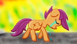 Size: 614x351 | Tagged: abandoned, artist:flashnfuse, crying, derpibooru import, safe, scootaloo