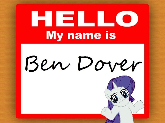 Size: 680x510 | Tagged: bend over, looking at you, name tag, rarity, safe, shrug, shrugpony
