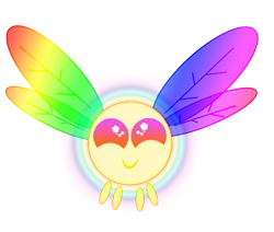 Size: 725x616 | Tagged: artist:lost-in-equestria, colored wings, derpibooru import, multicolored wings, parasprite, rainbow, rainbow wings, safe, simple background, solo, transparent background, vector