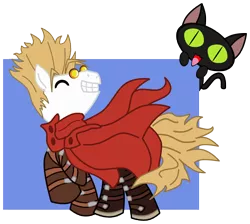 Size: 4248x3811 | Tagged: anime, artist:toonfreak, crossover, derpibooru import, kuroneko-sama, ponified, safe, trigun, vash the stampede