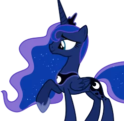 Size: 4000x3902 | Tagged: artist:ambassad0r, derpibooru import, princess luna, raised hoof, safe, simple background, solo, transparent background, vector