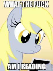 Size: 426x569 | Tagged: safe, derpibooru import, derpy hooves, pegasus, pony, female, image macro, mare, reaction image, underp, vulgar