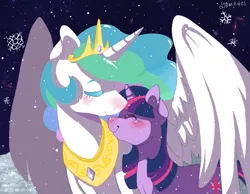 Size: 929x721 | Tagged: artist:buljong, derpibooru import, female, lesbian, princess celestia, safe, shipping, twilestia, twilight sparkle