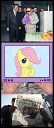 Size: 545x1280 | Tagged: cute, dead, death, derpibooru import, editor:i-shooped-a-pwny, exploitable meme, flutterjuice, fluttershy, fluttertree, heart attack, human, irl, juice, juice box, kim jong-il, lol, meme, north korea, photo, safe, shyabetes, tree, tv meme