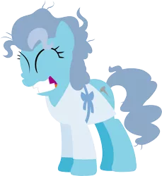 Size: 3927x4293 | Tagged: safe, artist:zarzox, derpibooru import, screw loose, earth pony, pony, cutie mark, eyes closed, female, grin, happy, hooves, insanity, lineless, mare, minimalist, simple background, smiling, solo, transparent background, vector