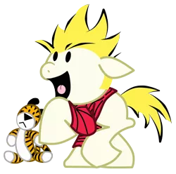 Size: 2000x1987 | Tagged: artist:toonfreak, calvin, calvin and hobbes, crossover, derpibooru import, hobbes, ponified, safe