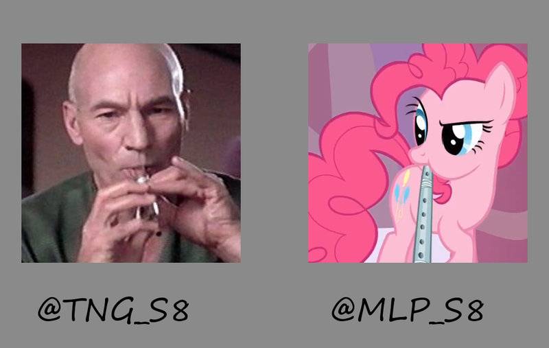 Size: 1024x649 | Tagged: comparison, flute, jean-luc picard, musical instrument, patrick stewart, pinkie pie, safe, star trek, twitter