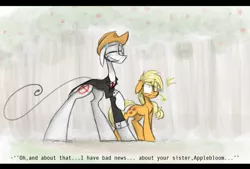 Size: 1037x701 | Tagged: accessory swap, applejack, artist:the--cloudsmasher, derpibooru import, safe, slenderman, slendermane, slenderpony