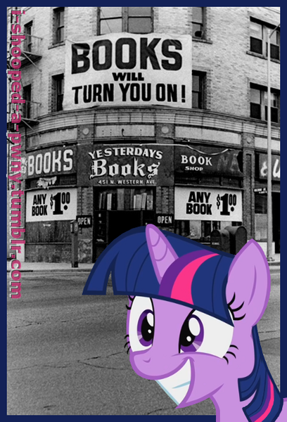 Size: 420x618 | Tagged: bibliophile, book, derpibooru import, editor:i-shooped-a-pwny, safe, that pony sure does love books, twilight sparkle