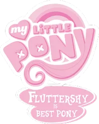 Size: 248x311 | Tagged: artist:vladimirmacholzraum, best pony, derpibooru import, edit, fluttershy, logo, logo edit, my little pony logo, safe, simple background, svg, .svg available, transparent background, vector