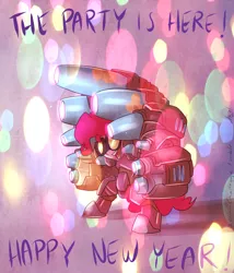 Size: 856x1000 | Tagged: 30 minute art challenge, artist:atryl, derpibooru import, goggles, happy new year, holiday, open mouth, party cannon, pinkie pie, safe, solo, starcraft