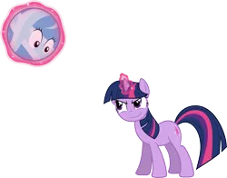Size: 10608x8326 | Tagged: safe, artist:stayeend, derpibooru import, trixie, twilight sparkle, pony, unicorn, absurd resolution, ball, female, i have no mouth and i must scream, image, inanimate tf, magic, mare, png, simple background, telekinesis, transformation, transparent background, trixieball, vector