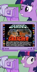 Size: 559x1074 | Tagged: derpibooru import, did you know gaming, exploitable meme, hideo kojima, human, meme, safe, snatcher, tv meme, twilight snapple, twilight sparkle