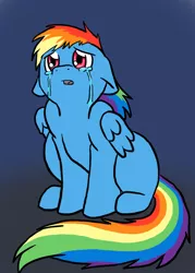 Size: 500x700 | Tagged: artist:catlover1672, crying, derpibooru import, rainbow dash, sad, safe, solo