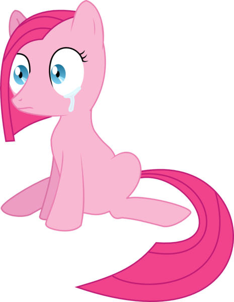 Size: 867x1118 | Tagged: artist:melindaington, crying, derpibooru import, pinkamena diane pie, pinkie pie, sad, safe, simple background, sitting, solo, transparent background, vector