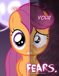Size: 600x773 | Tagged: artist:tehjadeh, derpibooru import, safe, scootaloo, two sided posters