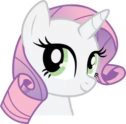Size: 1000x986 | Tagged: artist:cupcakescankill, derpibooru import, fusion, rarity, rivine, safe, simple background, solo, sweetie belle, transparent background, vector