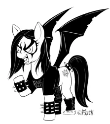 Size: 648x725 | Tagged: artist:flick-the-thief, black metal, clothes, corpse paint, goth, kvlt, metal, monochrome, safe, shirt