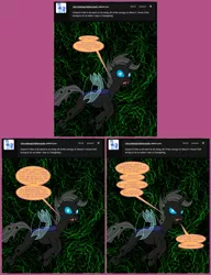 Size: 1330x1730 | Tagged: artist:tdarkchylde, changeling, changelingified, derpibooru import, safe, scootaling, scootaloo, tumblr, tumblr comic