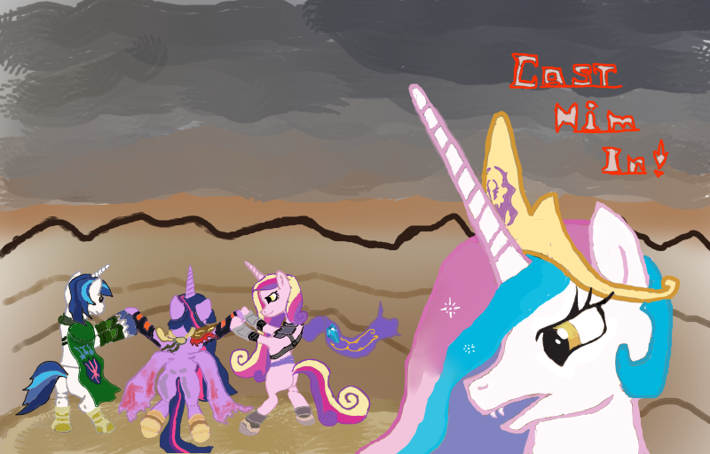 Size: 800x512 | Tagged: artist:bob401, crossover, derpibooru import, grimdark, legacy of kain, parody, princess cadance, princess celestia, shining armor, soul reaver, twilight sparkle