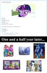 Size: 800x1250 | Tagged: safe, derpibooru import, equestria daily, brushable, meta, sethisto, text, toy