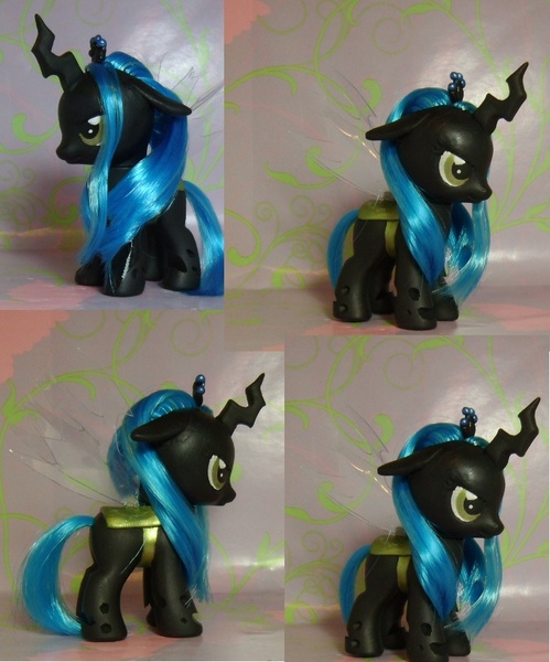 Size: 783x942 | Tagged: artist:sanadaookmai, brushable, custom, derpibooru import, filly, irl, photo, queen chrysalis, safe, solo, toy