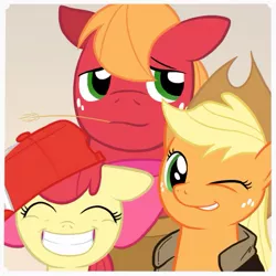 Size: 555x555 | Tagged: safe, artist:redhotkick, derpibooru import, apple bloom, applejack, big macintosh, earth pony, pony, ask big red macintosh, male, stallion