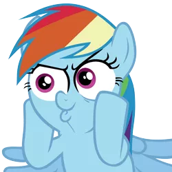 Size: 6000x6000 | Tagged: safe, artist:nucleartitbit, derpibooru import, rainbow dash, absurd resolution, dashface, simple background, solo, special eyes, transparent background, vector