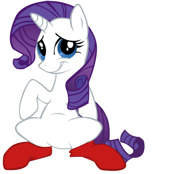 Size: 836x828 | Tagged: artist:polar-pixel, clothes, derpibooru import, featureless crotch, rarity, simple background, socks, solo, suggestive, transparent background, vector