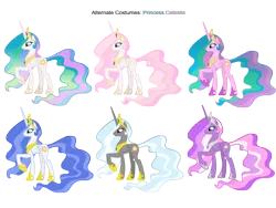 Size: 3600x2700 | Tagged: safe, artist:blackm3sh, artist:pika-robo, derpibooru import, princess celestia, wysteria, alicorn, pony, alternate costumes, blue-mane celestia, crown, ethereal mane, female, g3, g3 to g4, g4, generation leap, hoof shoes, jewelry, mare, palette swap, peytral, pink-mane celestia, pinklestia, recolor, regalia, royal guard, simple background, transparent background, vector, younger