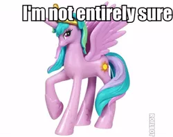 Size: 378x300 | Tagged: safe, derpibooru import, princess celestia, alicorn, pony, betrayal, gift set, image macro, irl, lord british, meme, photo, pinklestia, simple background, solo, toy, ultima, ultima ix, white background