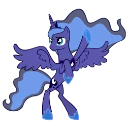 Size: 4000x3917 | Tagged: safe, artist:draikjack, derpibooru import, princess luna, rearing, recolor, simple background, solo, transparent background, vector