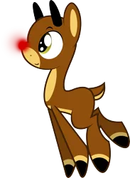 Size: 3270x4472 | Tagged: safe, artist:blueblitzie, derpibooru import, ponified, reindeer, rudolph, simple background, solo, transparent background, vector