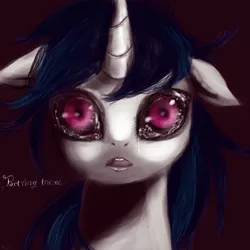 Size: 2000x2000 | Tagged: artist:klalaskaxd, creepy, crying, derpibooru import, nightmare fuel, safe, vinyl scratch