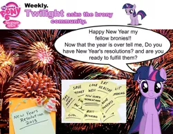 Size: 1920x1483 | Tagged: safe, derpibooru import, twilight sparkle, unicorn, 2013, female, filly, filly twilight sparkle, happy new year, my little pony logo, new year, twilight asks, unicorn twilight, younger