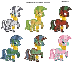 Size: 3600x3100 | Tagged: alternate costumes, artist:maximillianveers, artist:pika-robo, derpibooru import, ear piercing, earring, g1, g1 to g4, g4, generation leap, jewelry, leg rings, neck rings, palette swap, piercing, raised hoof, recolor, safe, simple background, transparent background, vector, zebra, zecora, zig zag